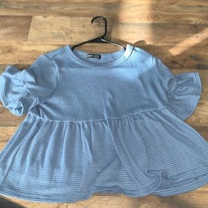 worn once for a wedding, blue, little see through but skin tone bra will work